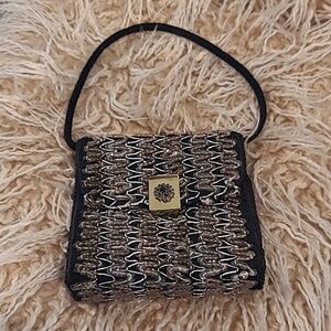 CORONET HANDBAG INC. MONTRÉAL Sequin Evening Handbag, Gold Tone Latch Closure